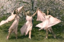 Dancers in orchard 1948